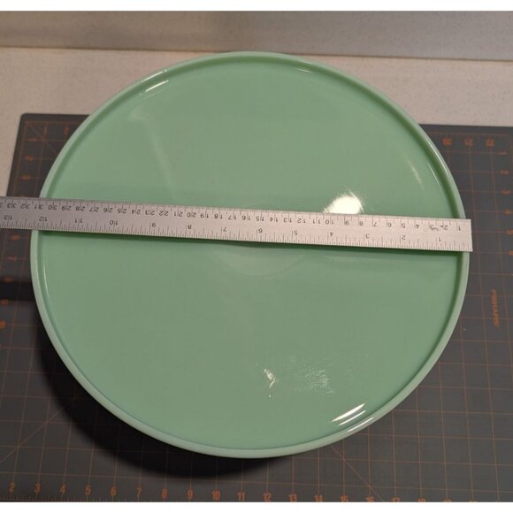 Mosser Glass Jadeite 9 in Pedestal Cake Stand Milk Glass USA decore - Picture 8 of 16